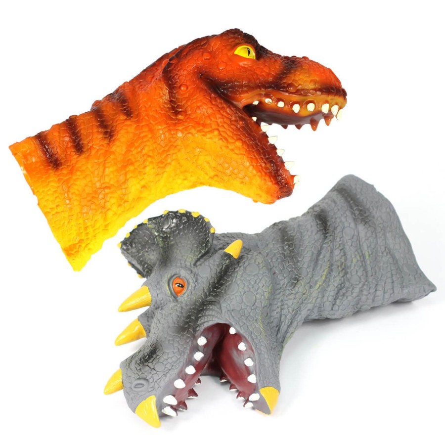 Role-Play Talking Turtle | Durable Vinyl Dinosaur Hand Puppets - Set Of 2 For Imaginative Play