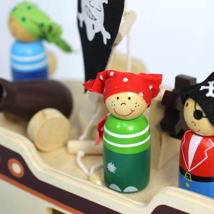 Small World Talking Turtle | Small World Wooden Pirate Ship Playset With Figures & Accessories