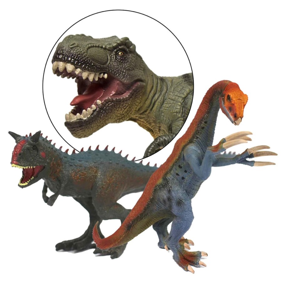 Small World Talking Turtle | Small World Dinosaur Toys - Lifelike 3Pc Set For Imaginative Play