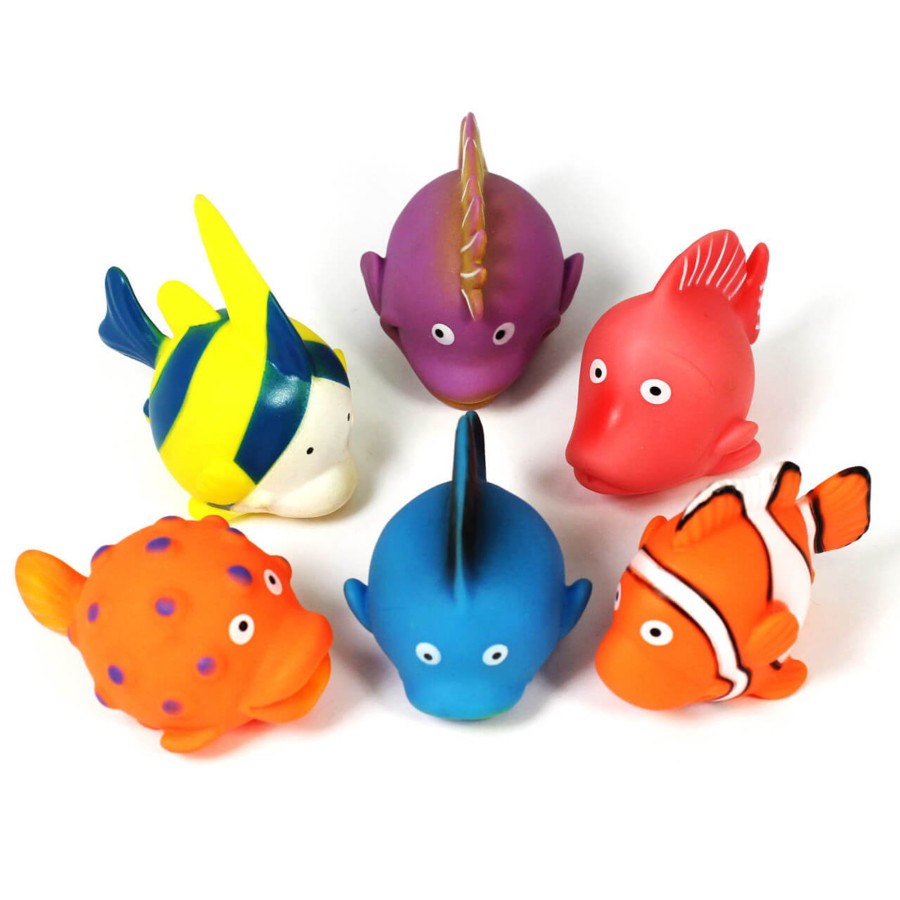 Messy Play Talking Turtle | 6Pc Fish Bath Toys - Perfect For Water Play