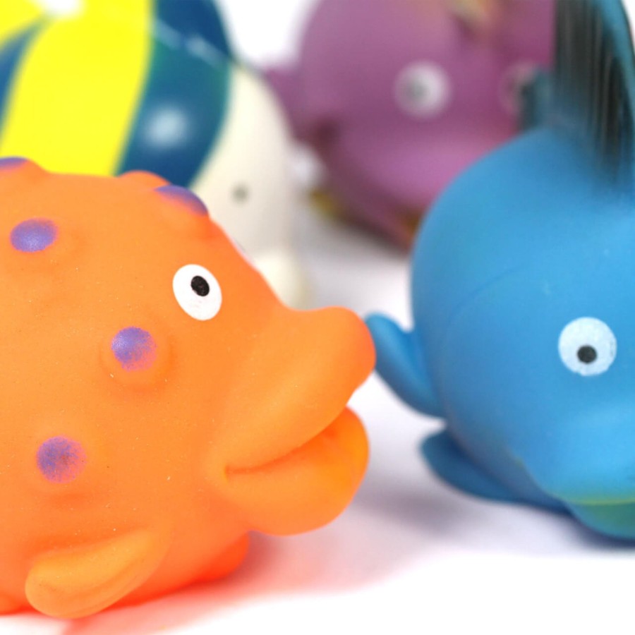 Messy Play Talking Turtle | 6Pc Fish Bath Toys - Perfect For Water Play