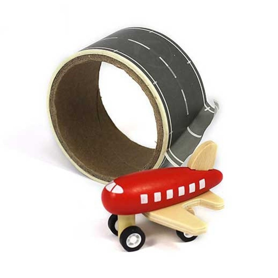 Loose Parts Talking Turtle | Children'S Runway Tape & Wooden Toy Plane