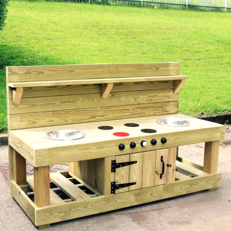 Outdoors Talking Turtle | Large Outdoor Wooden Mud Kitchen