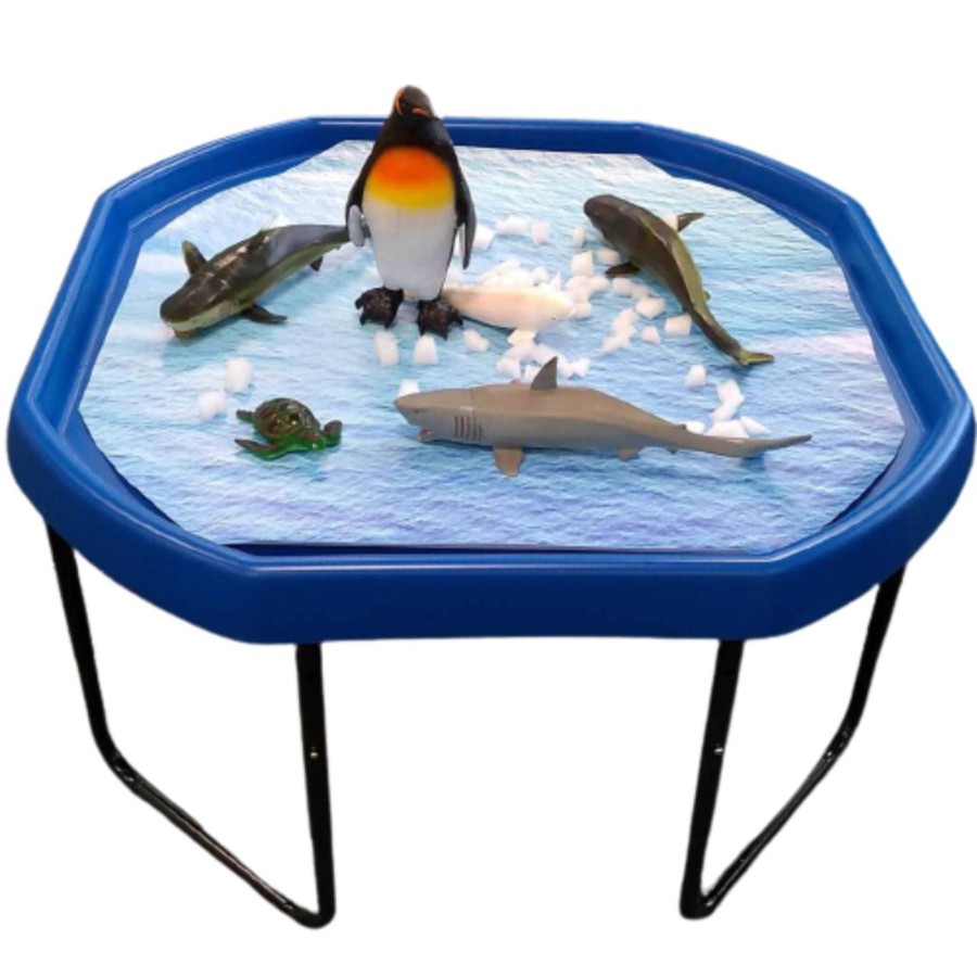 Messy Play Talking Turtle | Blue Tuff Tray And Stand - Height Adjustable