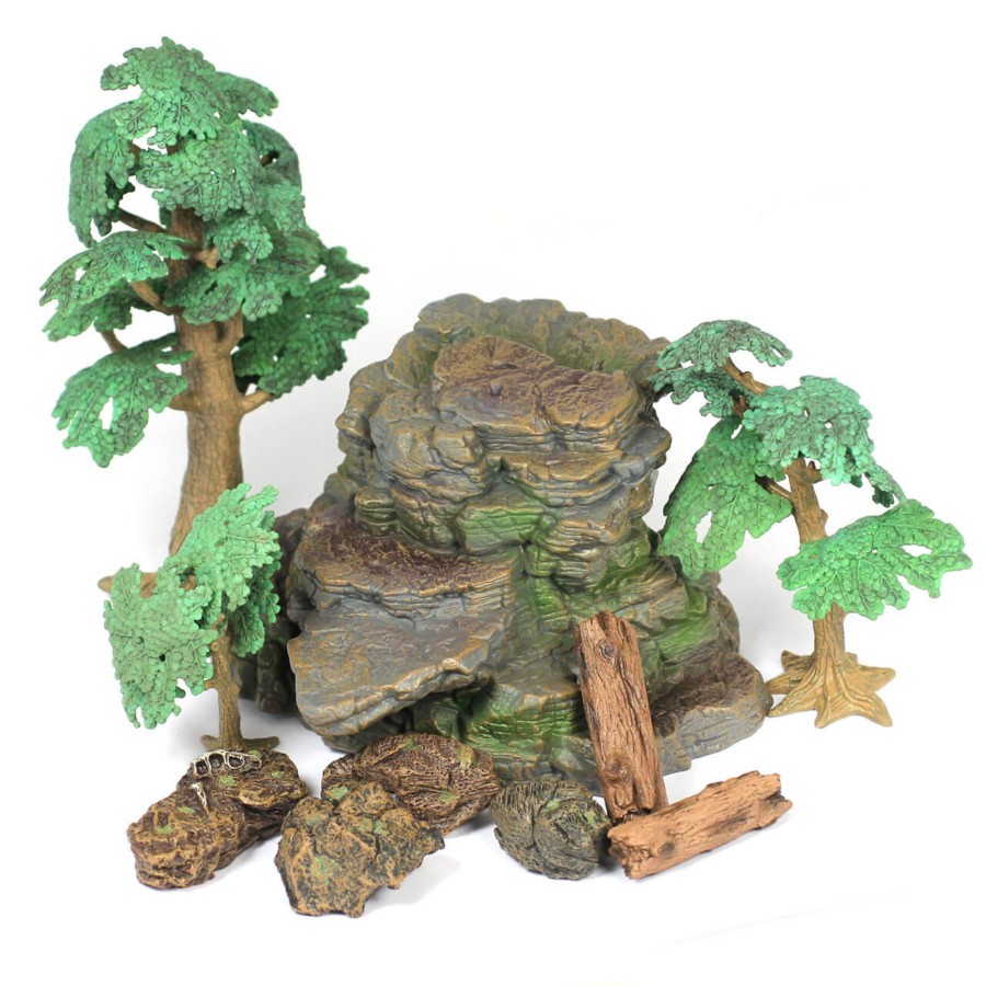 Small World Talking Turtle | Realistic Small World Scenery, Rocks, Logs & Trees. 10Pc