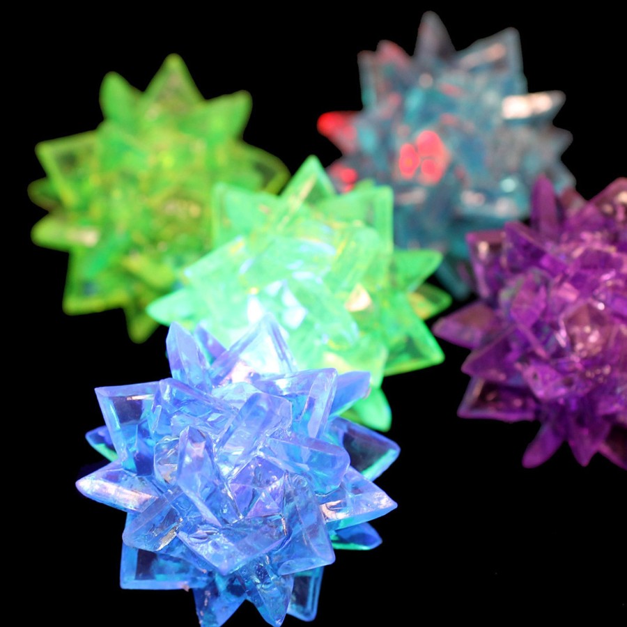 Loose Parts Talking Turtle | Light Up Sensory Neon Crystal Balls - 5 Pack For Visual Stimulation & Play