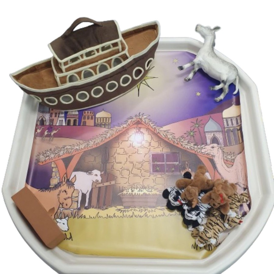 Small World Talking Turtle | Tuff Tray Mat - Christmas Nativity