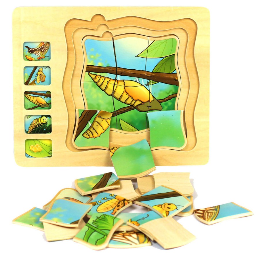 Jigsaws Talking Turtle | Butterfly Life Cycle Wooden Jigsaw Puzzle