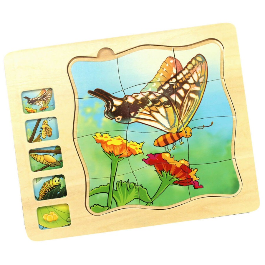 Jigsaws Talking Turtle | Butterfly Life Cycle Wooden Jigsaw Puzzle