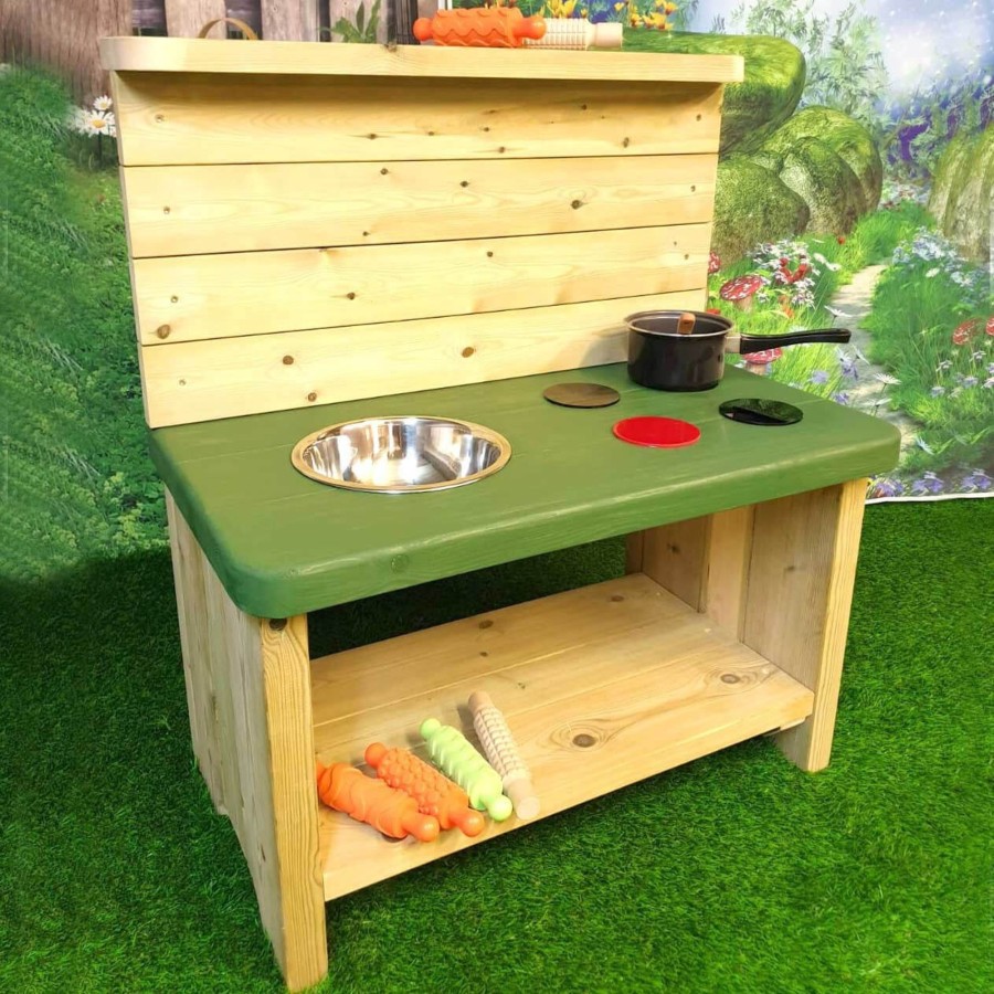 Outdoors Talking Turtle | Outdoor Wooden Mud Kitchen - Caernarvon Edition