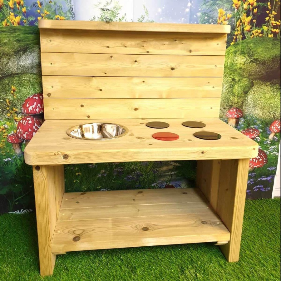 Outdoors Talking Turtle | Outdoor Wooden Mud Kitchen - Caernarvon Edition