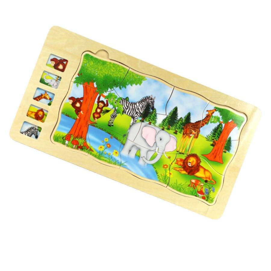 Jigsaws Talking Turtle | Safari Wooden Jigsaw Puzzle 5 Layers For Fun & Educational Play