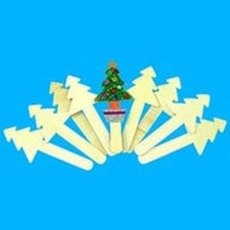 Arts & Crafts Talking Turtle | Christmas Tree Wooden Craft Sticks -10Pk