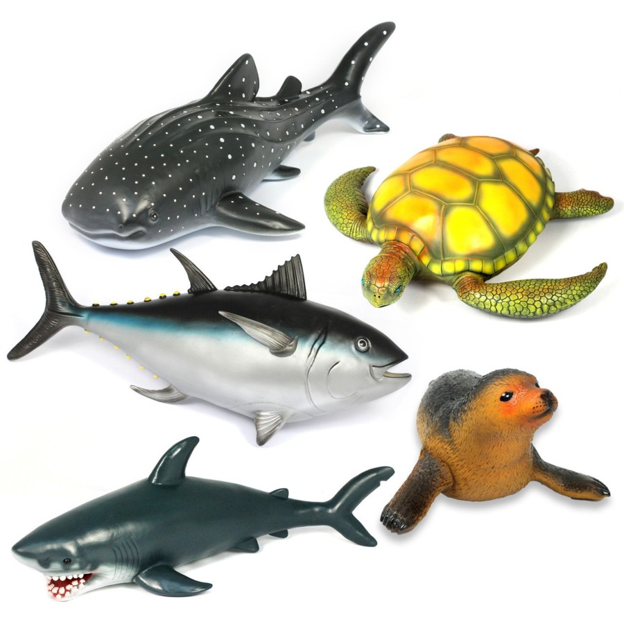 Jumbo Animals Talking Turtle | Jumbo Sea Animals Bundle - 5-Piece Set For Creative Play & Learning