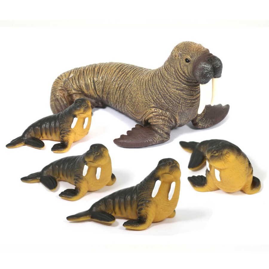 Jumbo Animals Talking Turtle | Large Sea Animal Toys - 5Pc Walrus Family