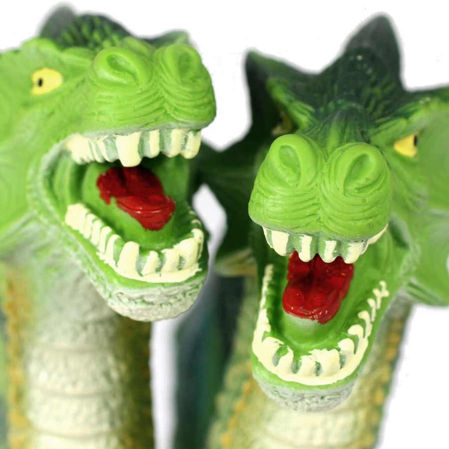 Jumbo Animals Talking Turtle | Large Green Two Headed Dragon Toy - 35Cm Tall