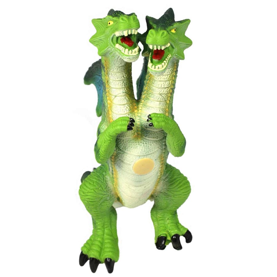 Jumbo Animals Talking Turtle | Large Green Two Headed Dragon Toy - 35Cm Tall