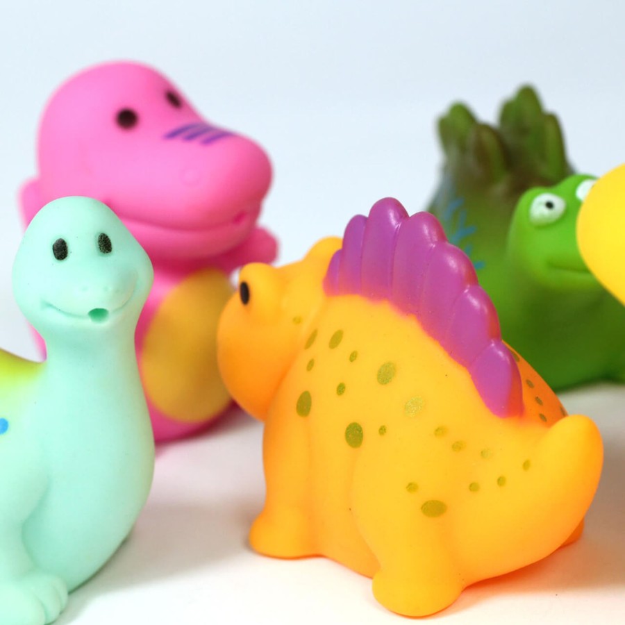 Messy Play Talking Turtle | 6Pc Dinosaur Bath Toys - Ideal For Messy Water Play