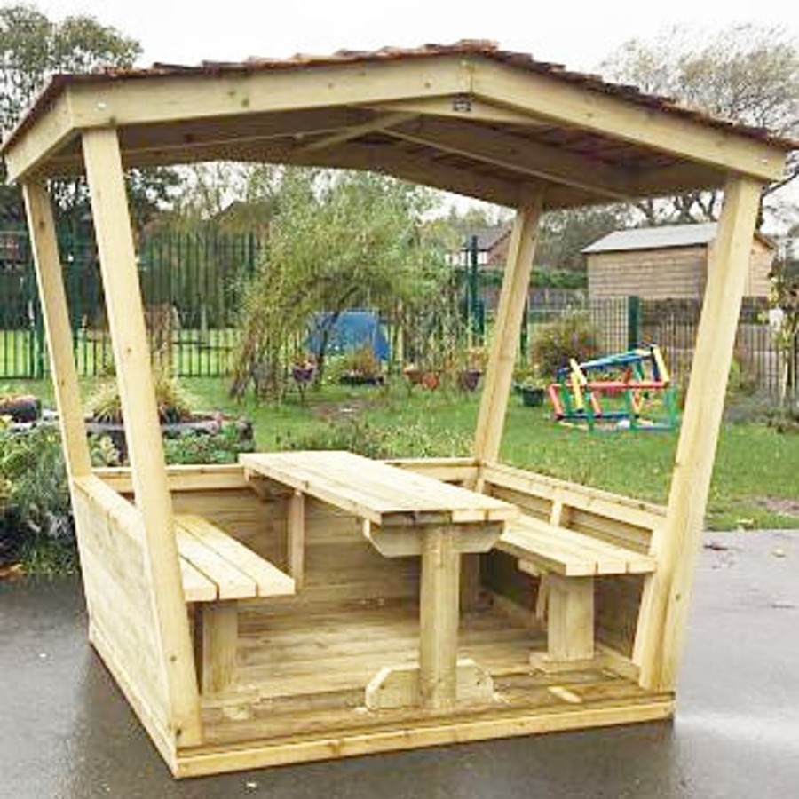 Outdoors Talking Turtle | Outdoor Wooden Seated Play Hut