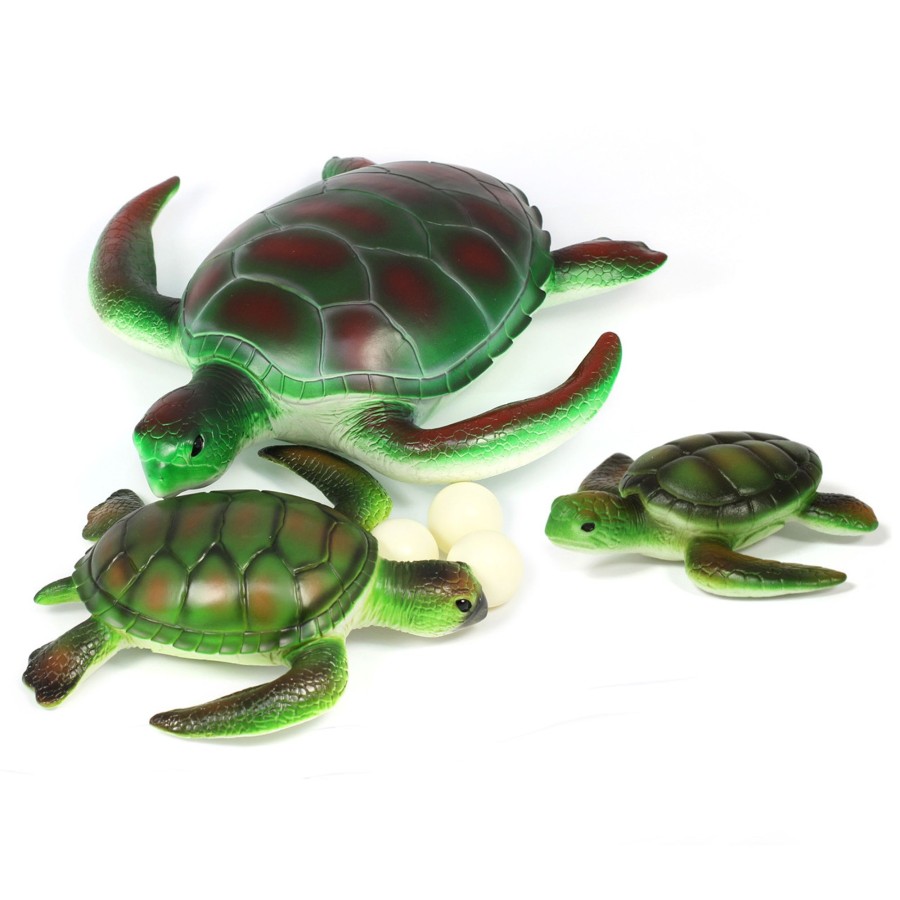 Jumbo Animals Talking Turtle | Small World Large Turtle Family Set Plus 3 Eggs