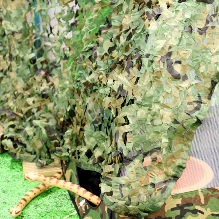 Outdoors Talking Turtle | Woodland Green Camouflage Den Netting Fabric