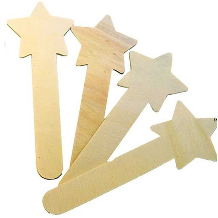 Loose Parts Talking Turtle | Star Shaped Wooden Craft Sticks -10Pk