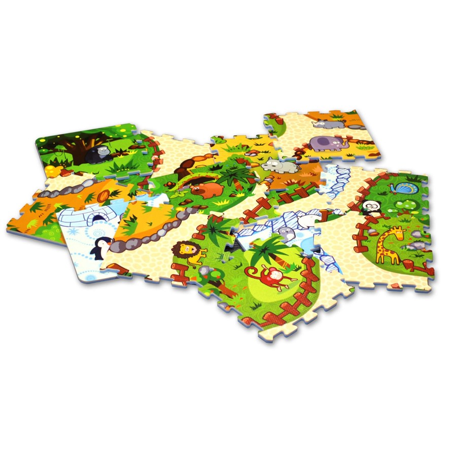 Play Mats Talking Turtle | 12Pc Augmented Reality Puzzle Mat Animal Land