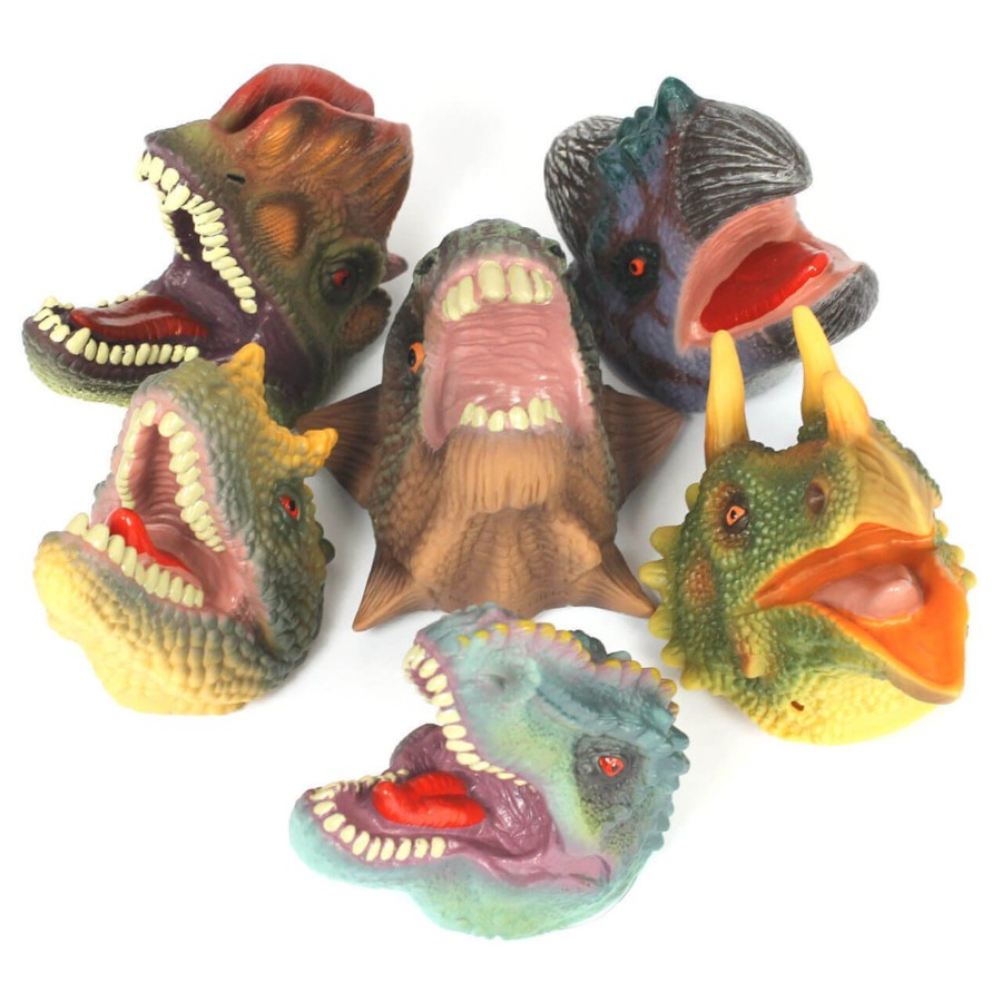 Role-Play Talking Turtle | Dinosaur Finger Puppets 6-Piece Set With Realistic Detailing