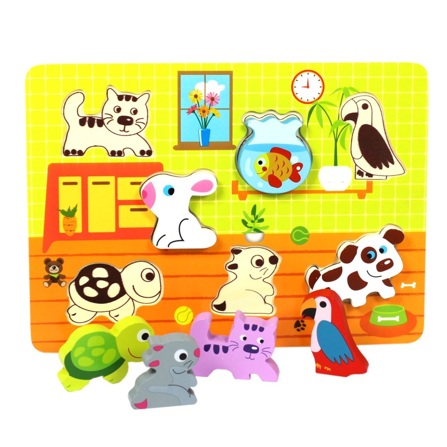 Jigsaws Talking Turtle | Wooden Chunky Pets Jigsaw Puzzle