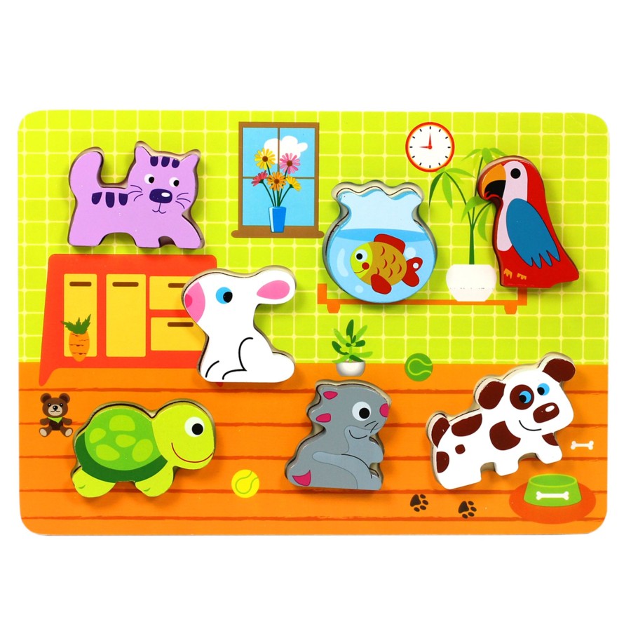 Jigsaws Talking Turtle | Wooden Chunky Pets Jigsaw Puzzle