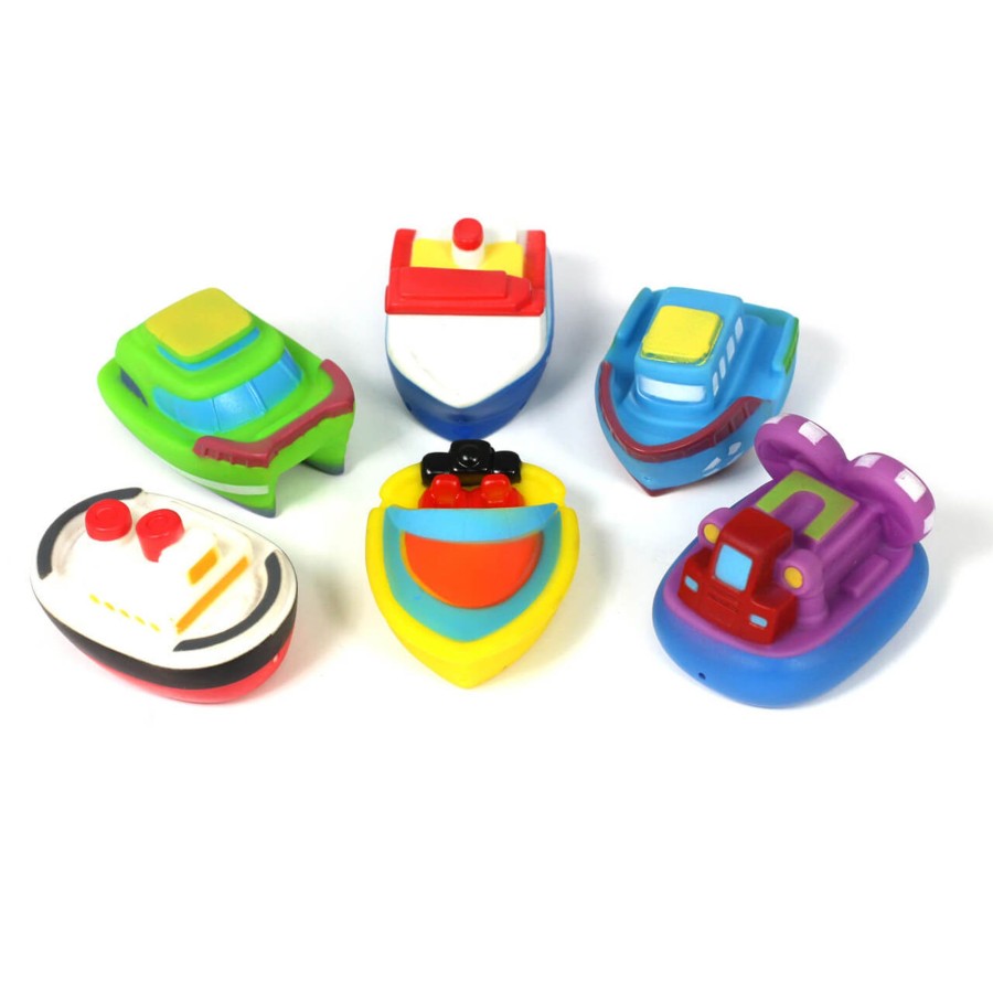 Messy Play Talking Turtle | 6Pc Boat Bath Toy Squirters