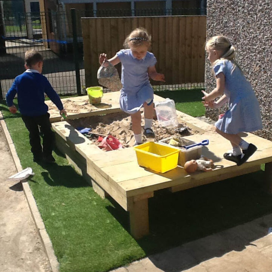 Outdoors Talking Turtle | Childrens Wooden Sandpit With Lid