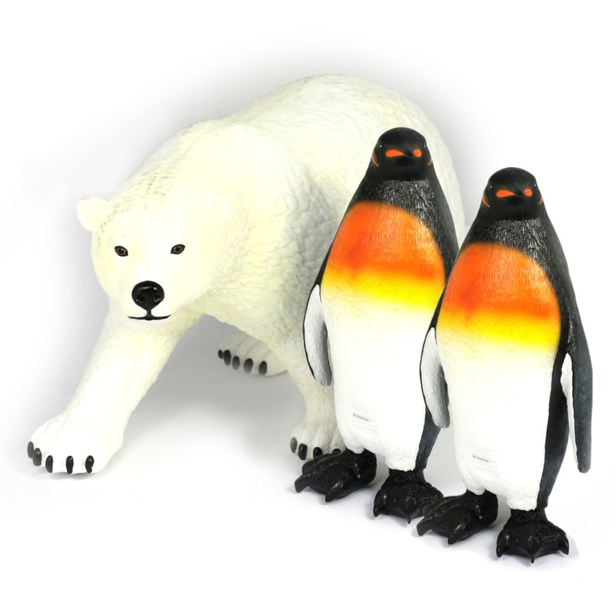 Jumbo Animals Talking Turtle | Jumbo Arctic Animal Figures 3Pc - 20" Polar Bear & 12" Penguins