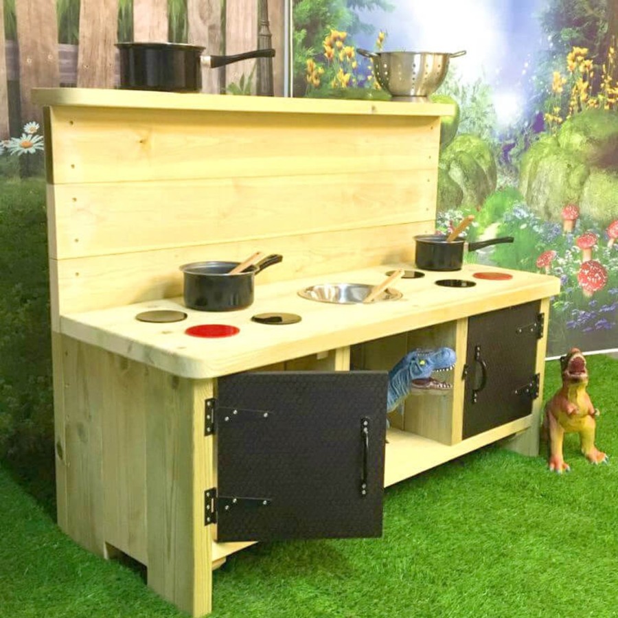 Outdoors Talking Turtle | Outdoor Wooden Mud Kitchen - Buckingham Edition