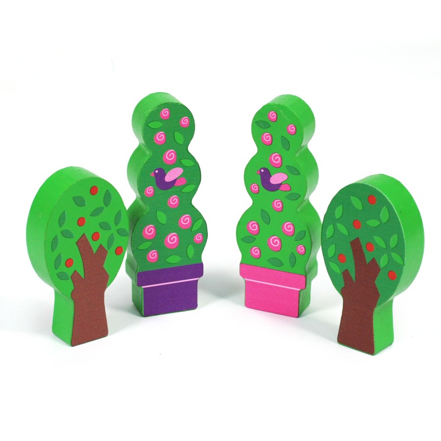 Small World Talking Turtle | Wooden Small World Tree Set. 4Pcs