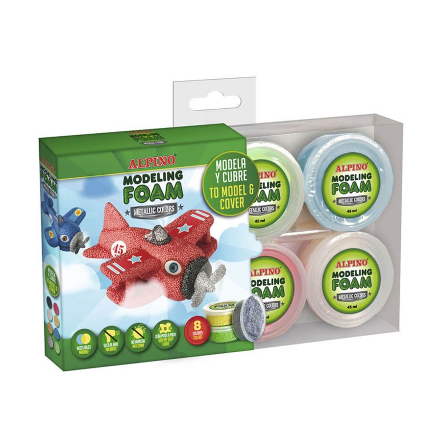 Messy Play Talking Turtle | Alpino Metallic Effect Modelling Foam 8 X 45Ml