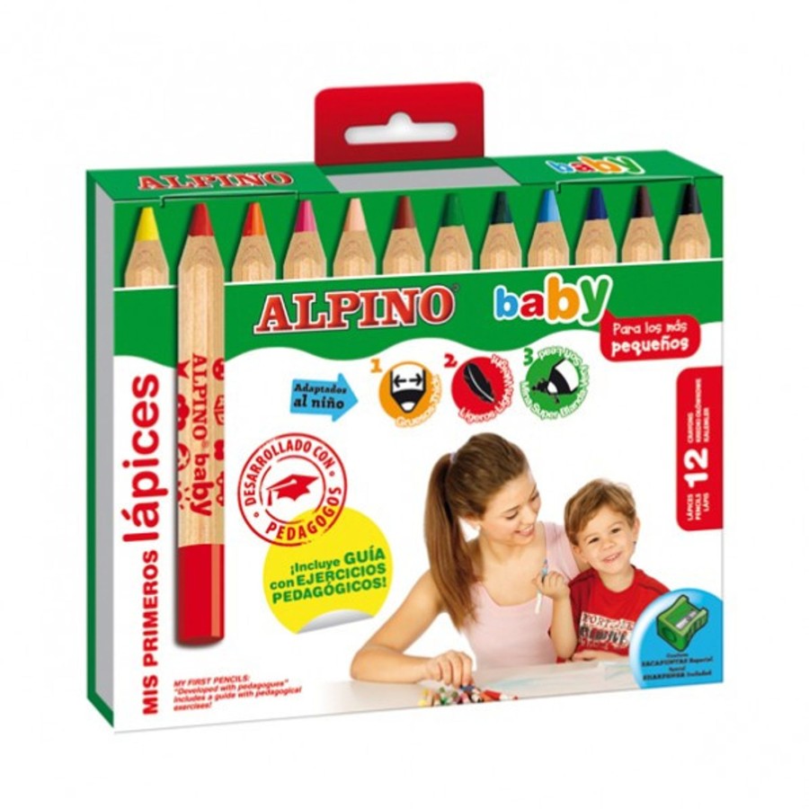 Arts & Crafts Talking Turtle | Alpino Baby Pencil Crayons & Sharpener Pk Of 12