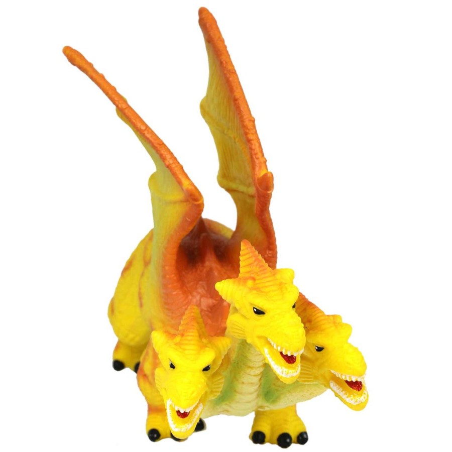 Jumbo Animals Talking Turtle | Large Yellow Three Headed Dragon Toy - 23-Inch