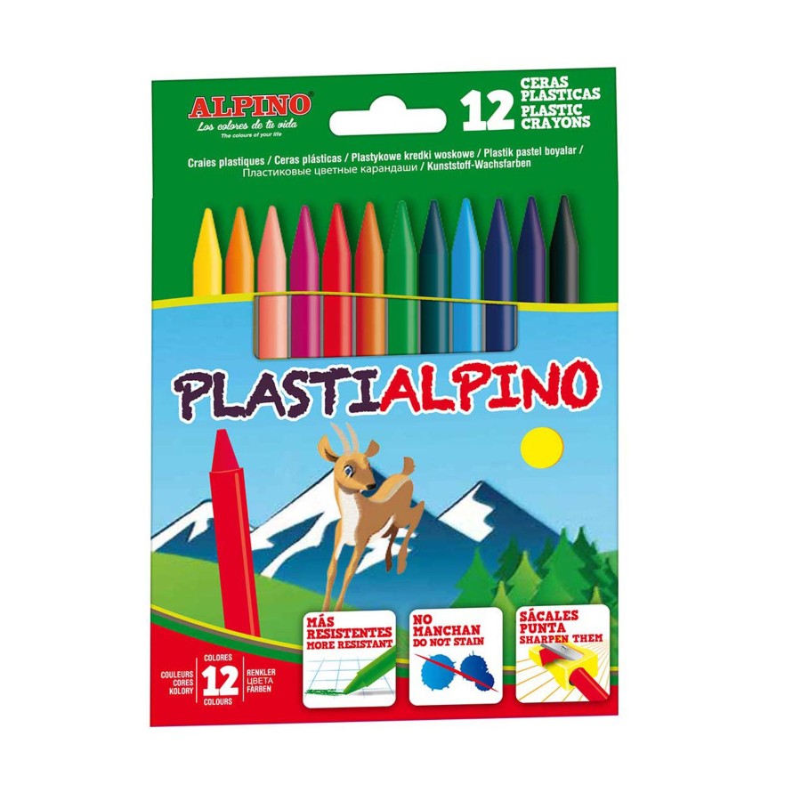 Arts & Crafts Talking Turtle | Plastialpino Wax Crayons Mixed Colours Pack Of 12