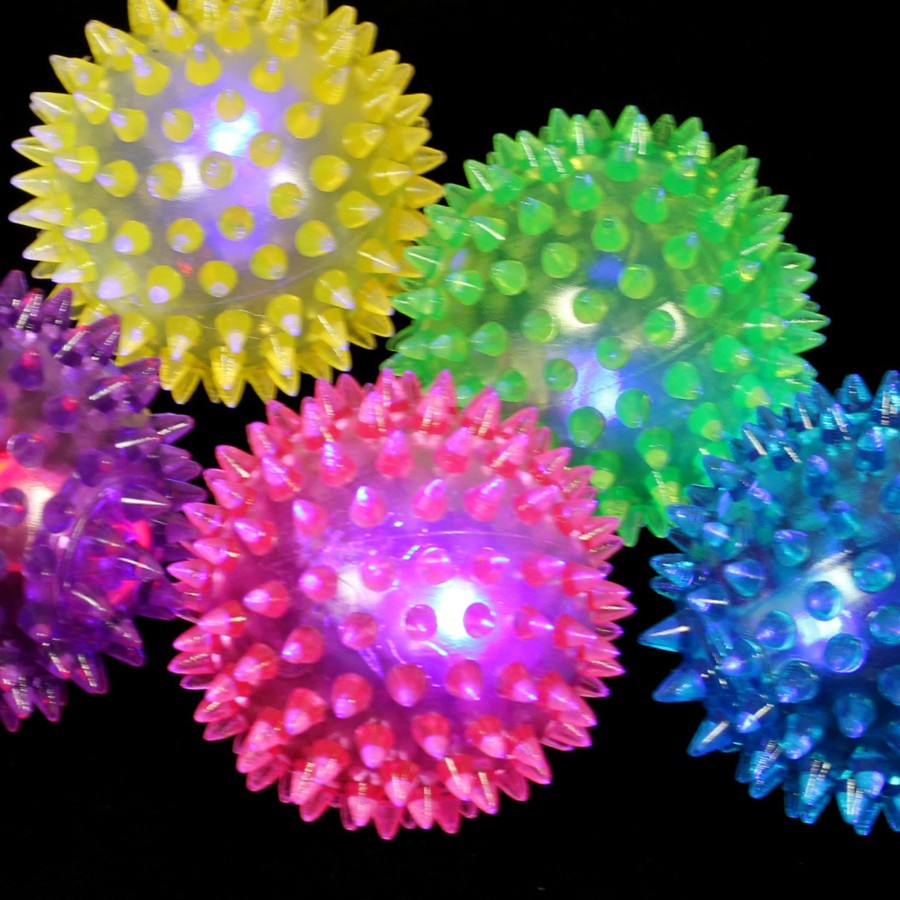 Loose Parts Talking Turtle | Light Up Sensory Neon Spiky Balls - 5 Pack For Visual Stimulation & Play