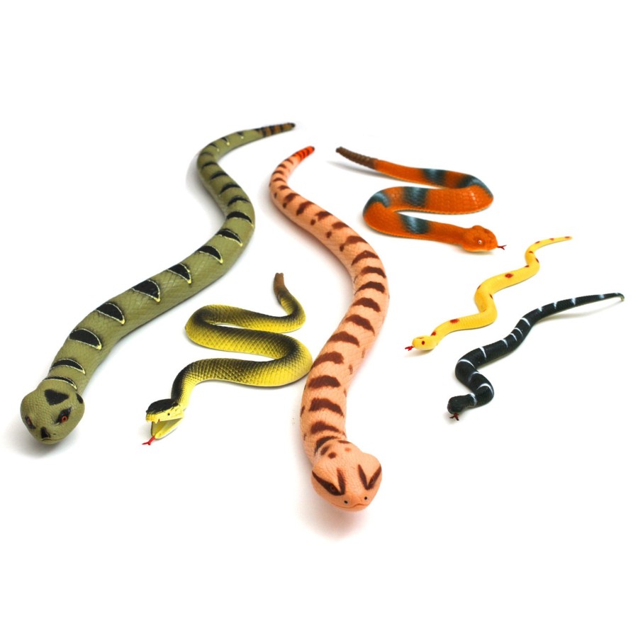 Jumbo Animals Talking Turtle | Realistic Rubber Snake Toys - 6Pcs