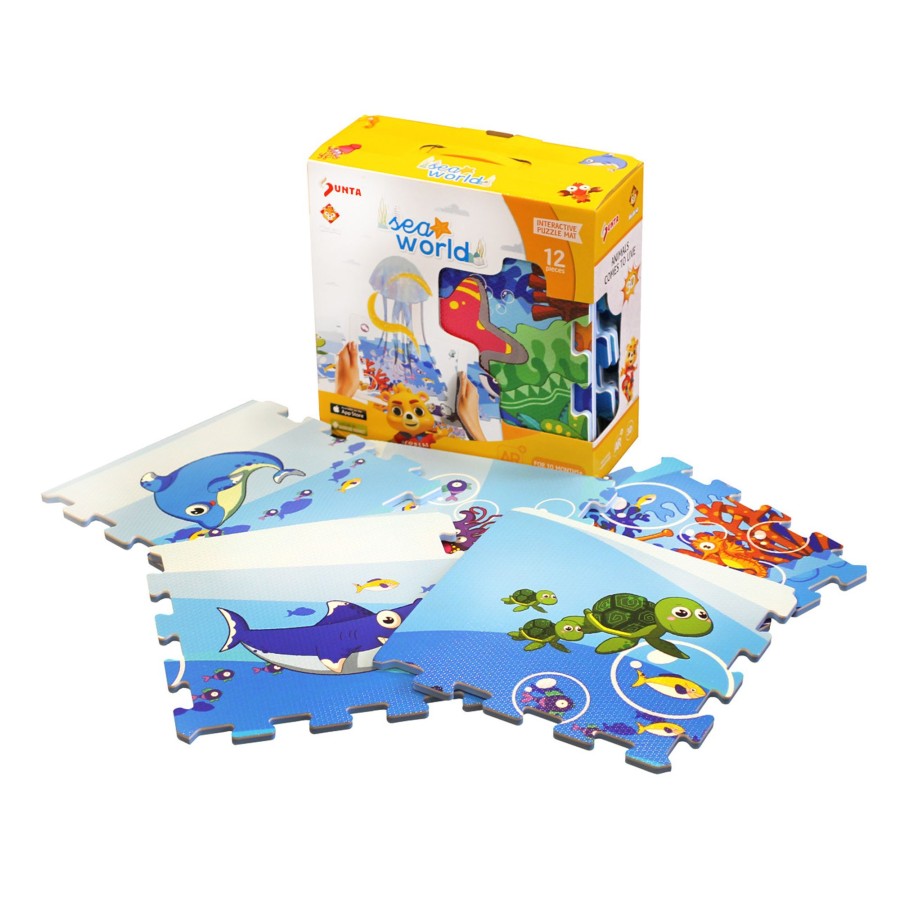 Play Mats Talking Turtle | 12Pc Augmented Reality Puzzle Mat Sea World